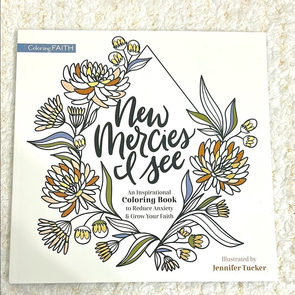 Inspirational Coloring Book with Floral Design